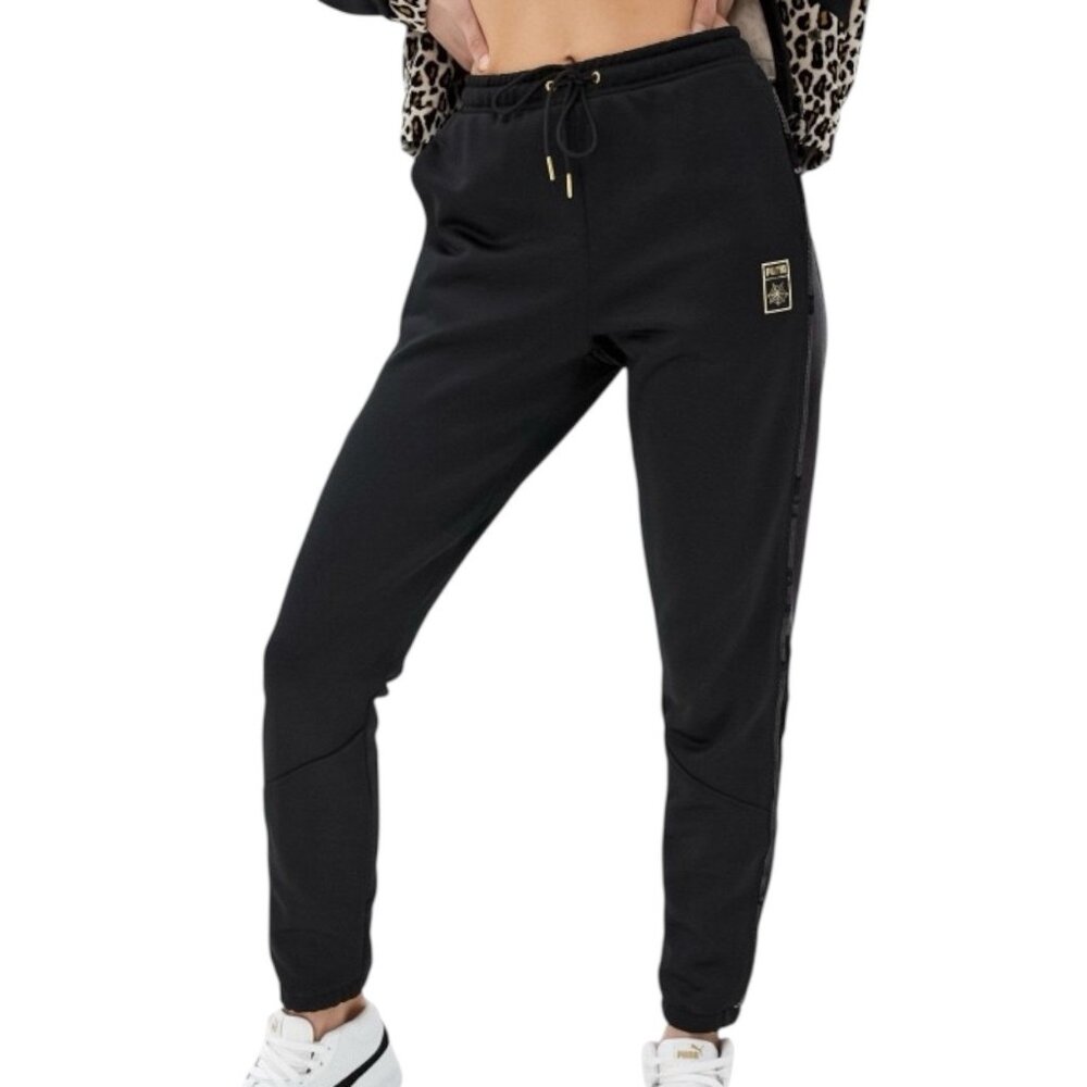 Puma x Charlotte Olympia Track Pants Womens Size L Sweatpants Drawstring Black